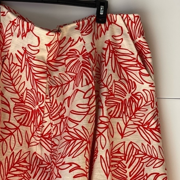 Lane Bryant Women's Plus Size A-Line Pleated Flared Skirt Linen Cotton, Sz 28 - Picture 3 of 9